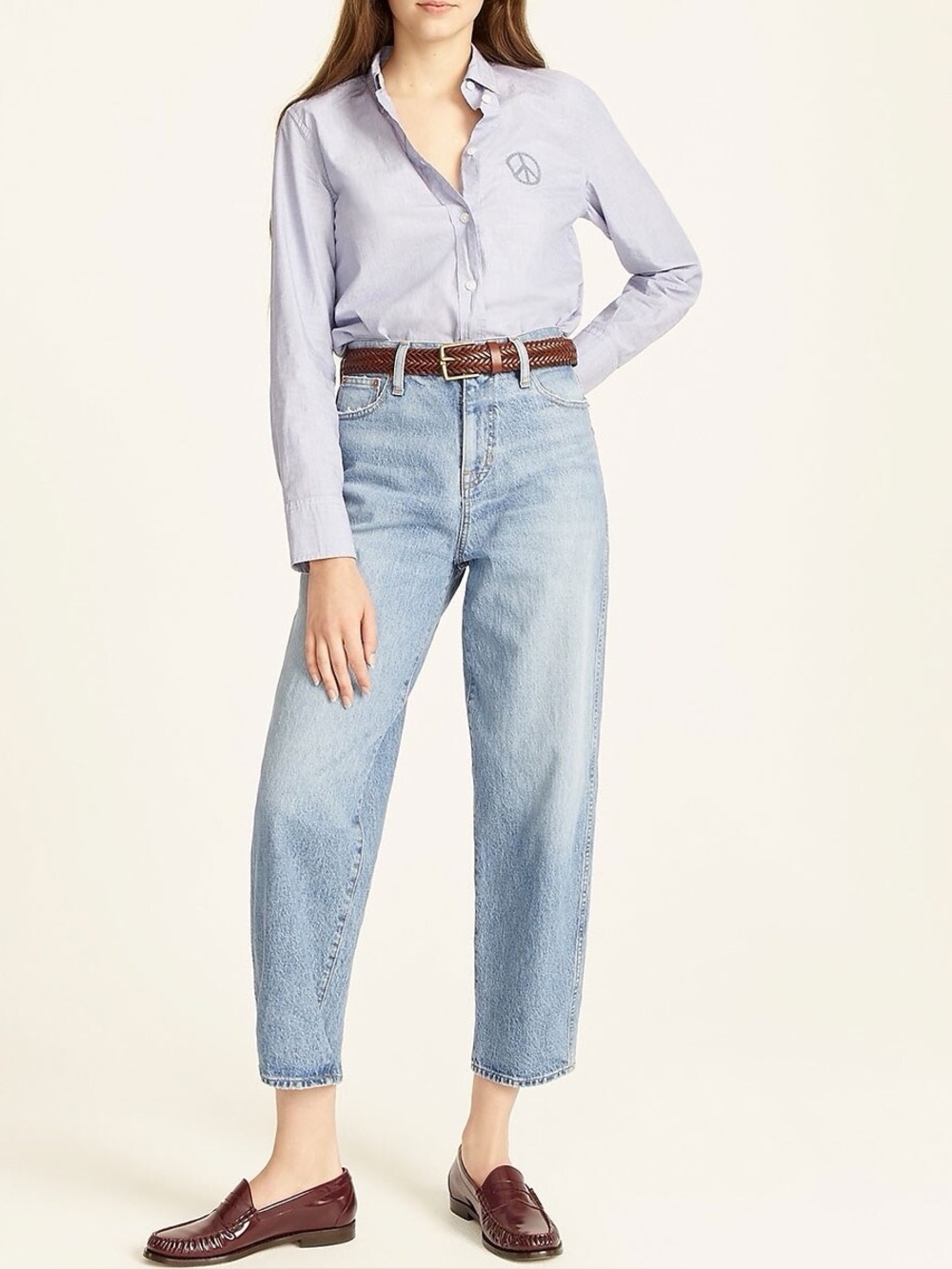 J. Crew High-rise Peggy tapered jean in Delancey wash